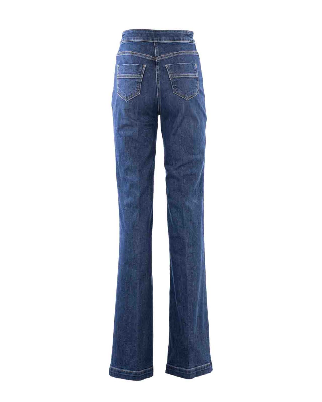 shop ELISABETTA FRANCHI  Jeans: Elisabetta Franchi jeans palazzo in cotone e lycra a vita alta. 
Bottoniera marinara sul bacino.
Composizione articolo: 79% Cotone 15% Lyacell 04% Elastomulieste 02% Elastane
Vestibilità: Slim
Made in Italy.. PJ44D41E2-139 number 2419693